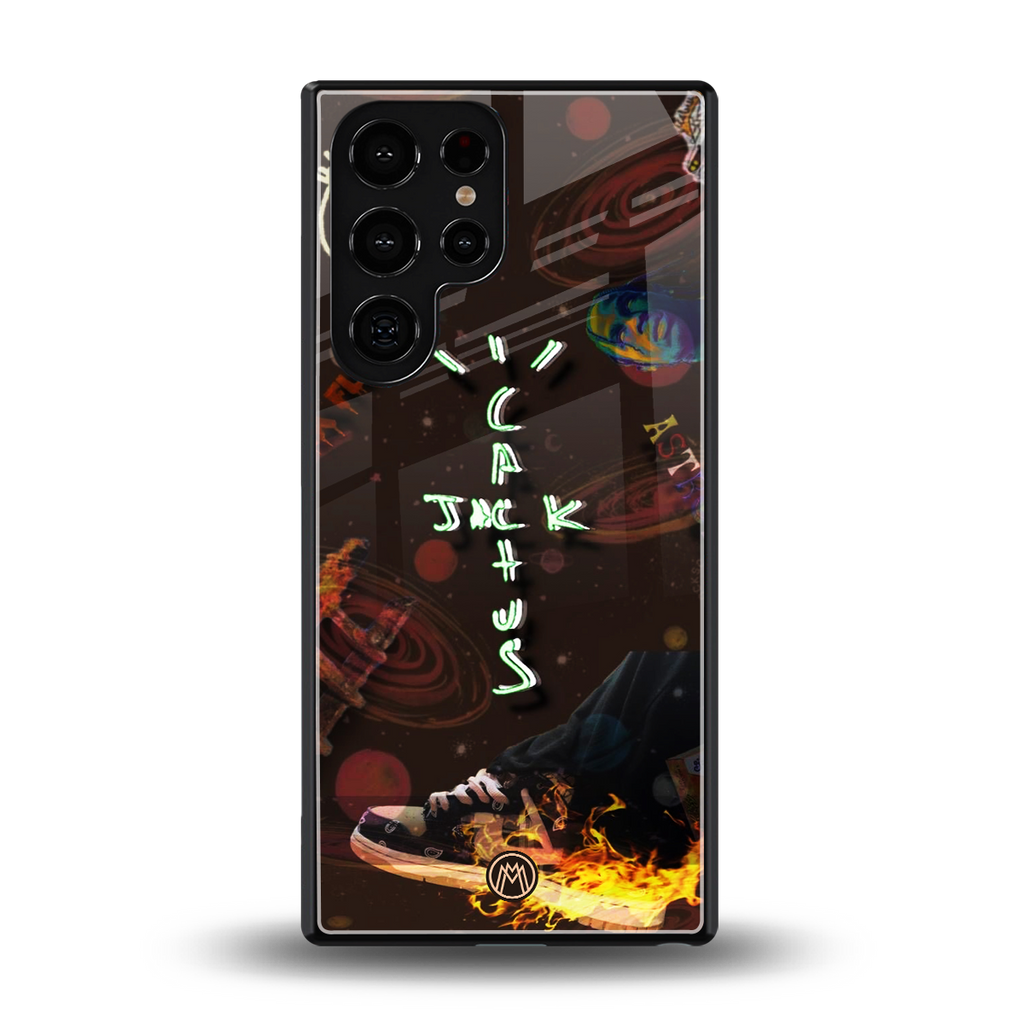 cactus jack brown back phone cover | glass case for samsung galaxy s25 ultra