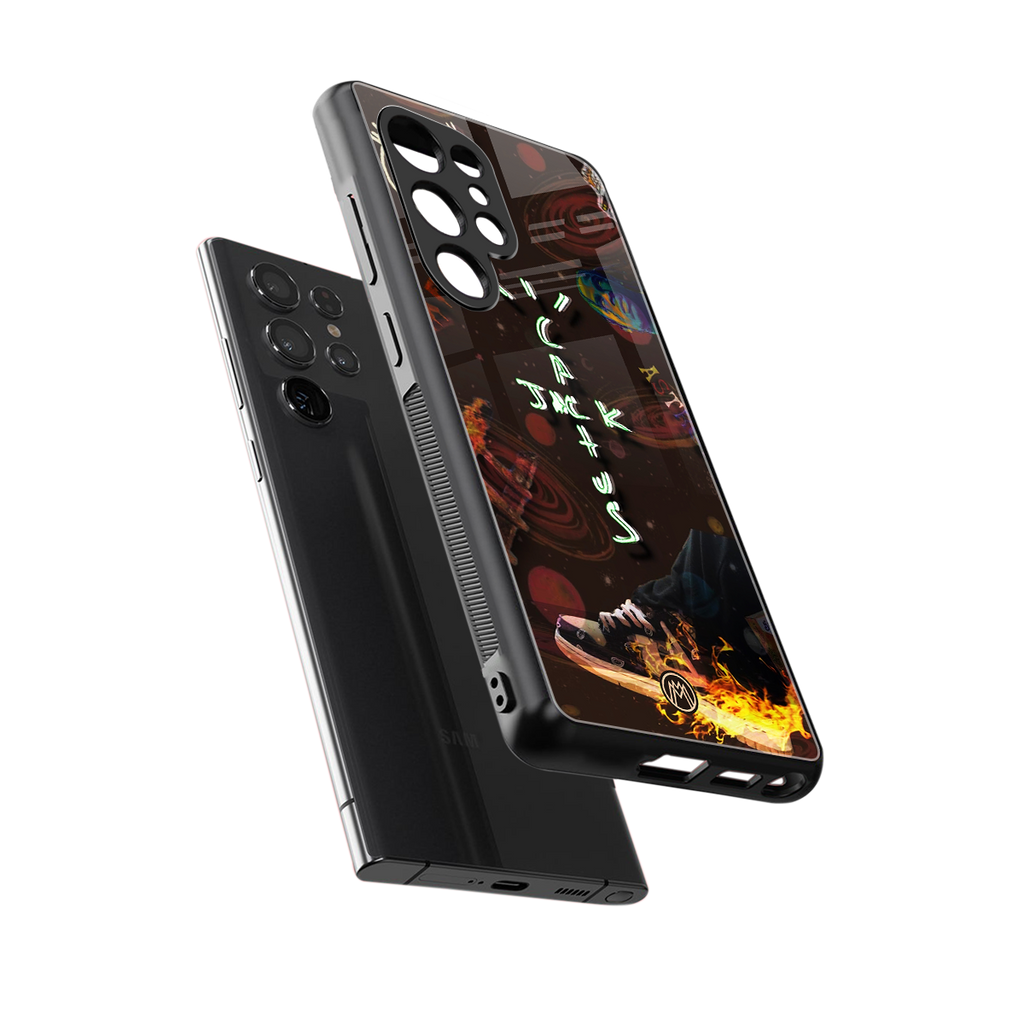 cactus jack brown back phone cover | glass case for samsung galaxy s25 ultra