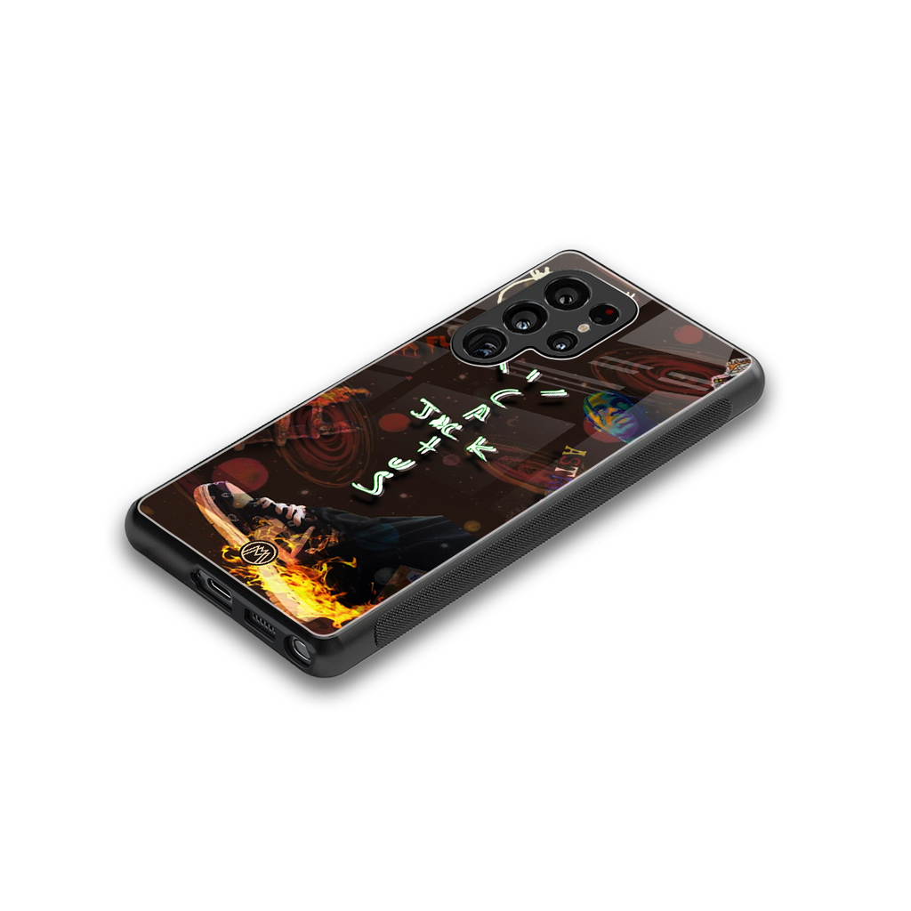 cactus jack brown back phone cover | glass case for samsung galaxy s25 ultra