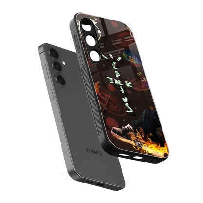cactus jack brown back phone cover | glass case for samsung galaxy s25 plus