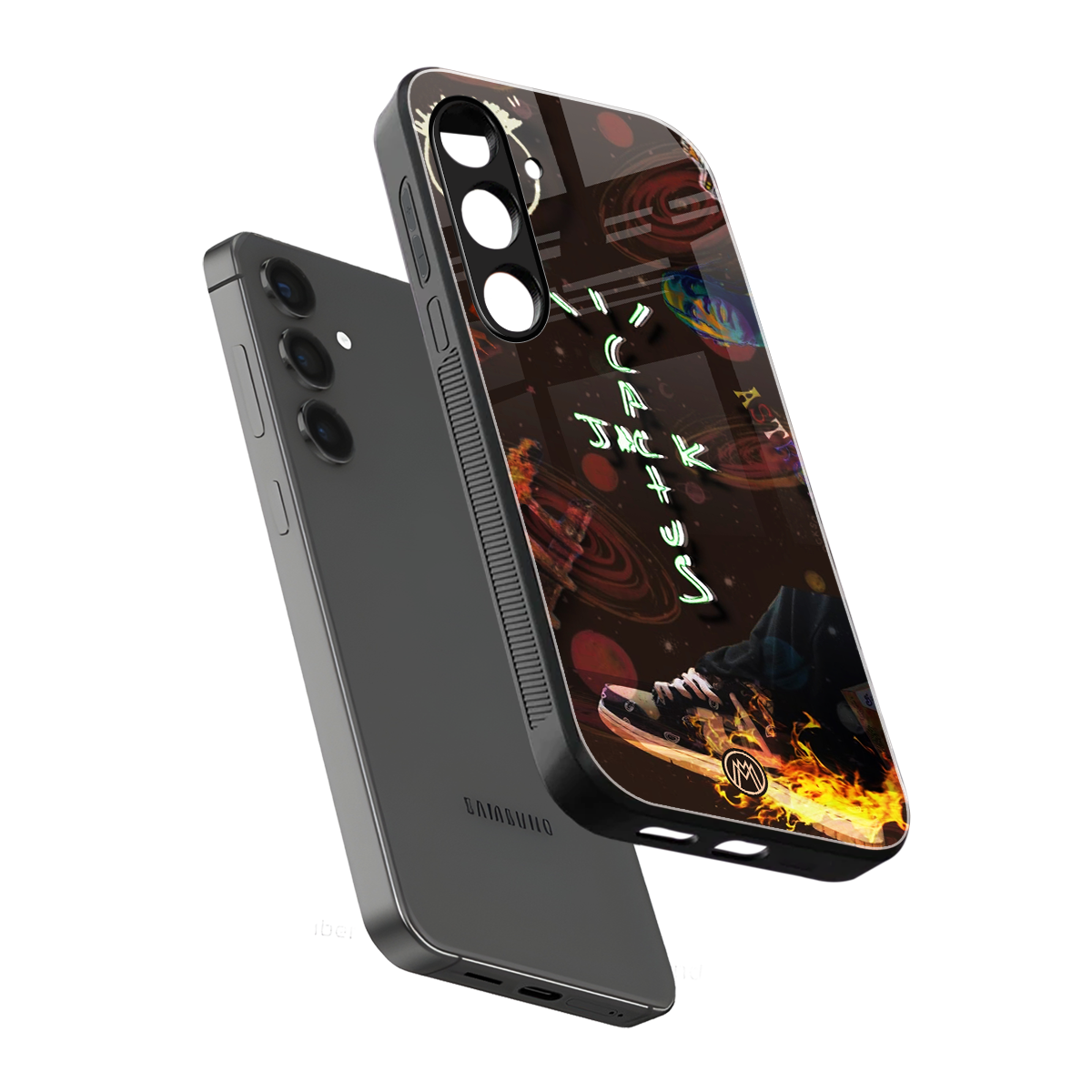cactus jack brown back phone cover | glass case for samsung galaxy s23