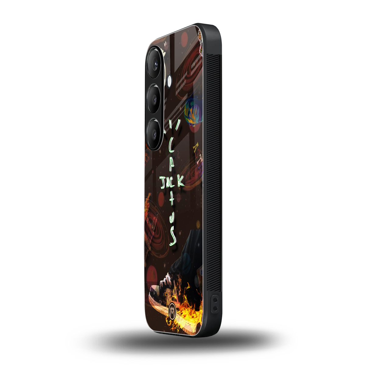 cactus jack brown back phone cover | glass case for samsung galaxy s23
