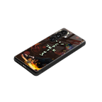 cactus jack brown back phone cover | glass case for samsung galaxy s23