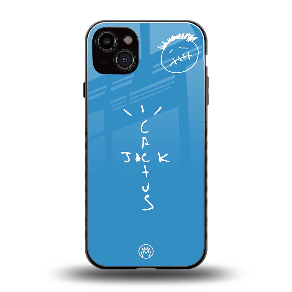 cactus jack back phone cover | glass case for iphone 14 plus