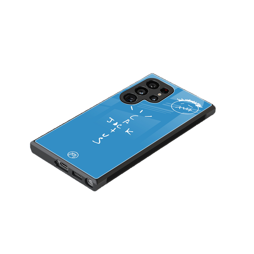 cactus jack back phone cover | glass case for samsung galaxy s23 ultra