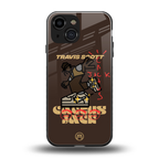 cactus jack travis scott brown back phone cover | glass case for iphone 13 mini