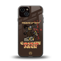 cactus jack travis scott brown back phone cover | glass case for iphone 13