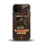 cactus jack travis scott brown back phone cover | glass case for iphone 13
