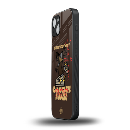 cactus jack travis scott brown back phone cover | glass case for iphone 14 plus