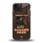 cactus jack travis scott brown back phone cover | glass case for iphone 15