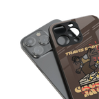 cactus jack travis scott brown back phone cover | glass case for iphone 16 plus