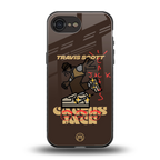 cactus jack travis scott brown back phone cover | glass case for iphone 16e