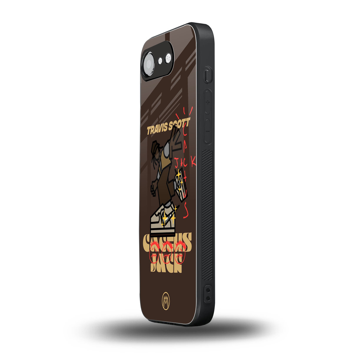 cactus jack travis scott brown back phone cover | glass case for iphone 16e