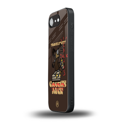 cactus jack travis scott brown back phone cover | glass case for iphone 16e
