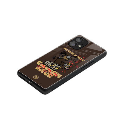 cactus jack travis scott brown back phone cover | glass case for nothing phone 1