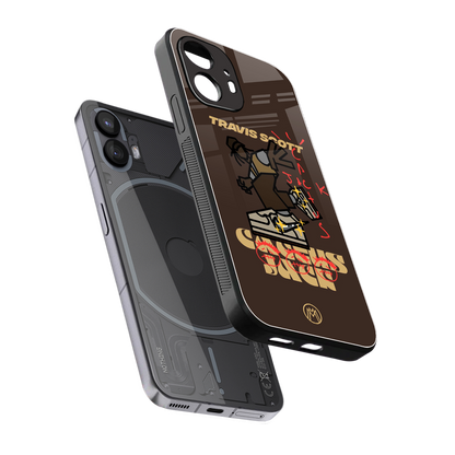 cactus jack travis scott brown back phone cover | glass case for nothing phone 2