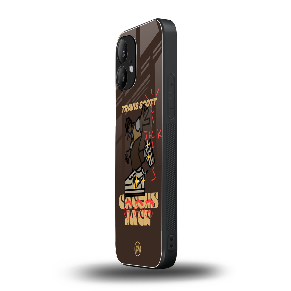 cactus jack travis scott brown back phone cover | glass case for nothing phone 2