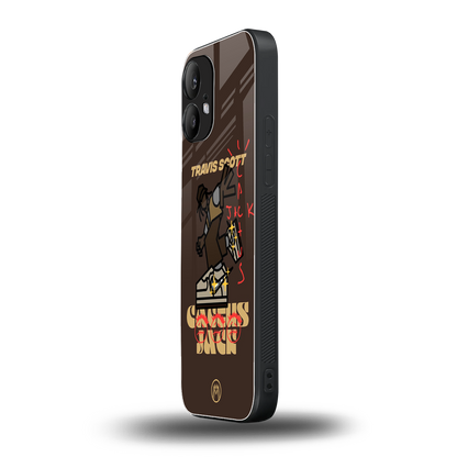 cactus jack travis scott brown back phone cover | glass case for nothing phone 2