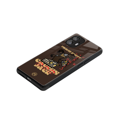 cactus jack travis scott brown back phone cover | glass case for nothing phone 2