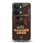 cactus jack travis scott brown back phone cover | glass case for oneplus nord 3