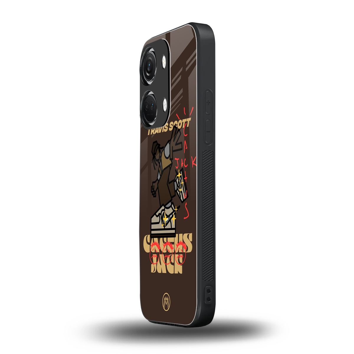 cactus jack travis scott brown back phone cover | glass case for oneplus nord 3