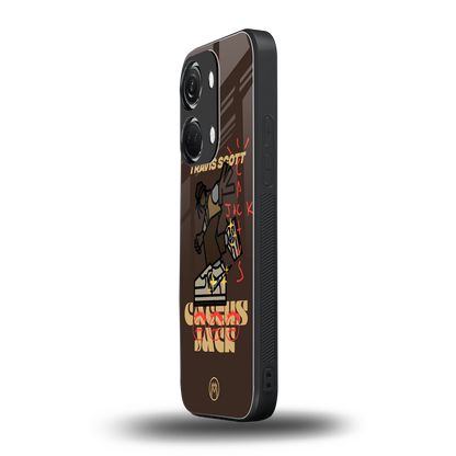 cactus jack travis scott brown back phone cover | glass case for oneplus nord 3