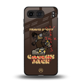 cactus jack travis scott brown back phone cover | glass case for oneplus nord 4