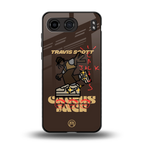 cactus jack travis scott brown back phone cover | glass case for oneplus nord 4