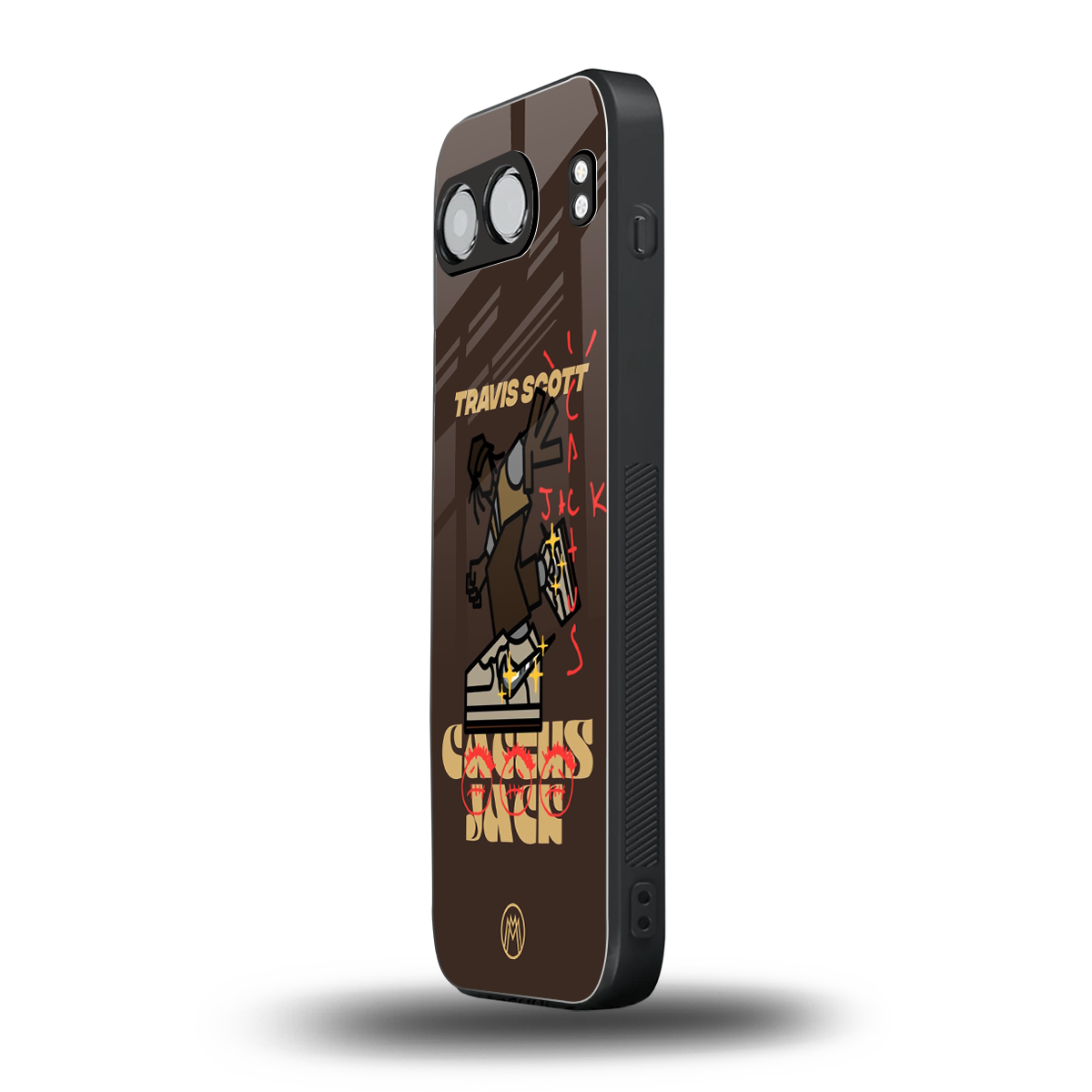 cactus jack travis scott brown back phone cover | glass case for oneplus nord 4