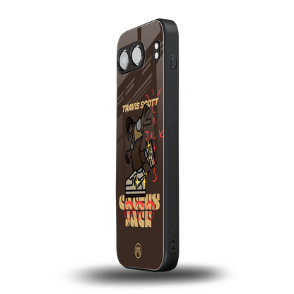 cactus jack travis scott brown back phone cover | glass case for oneplus nord 4