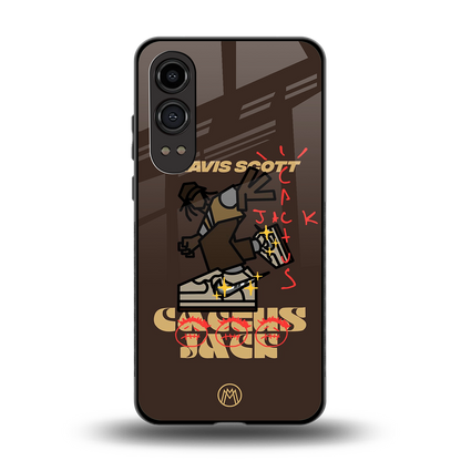 cactus jack travis scott brown back phone cover | glass case for oneplus nord ce 4 lite