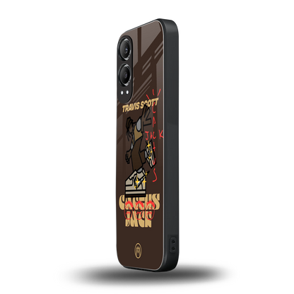 cactus jack travis scott brown back phone cover | glass case for oneplus nord ce 4 lite