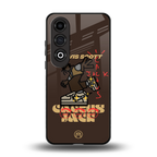 cactus jack travis scott brown back phone cover | glass case for oneplus nord ce 4