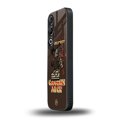 cactus jack travis scott brown back phone cover | glass case for oneplus nord ce 4