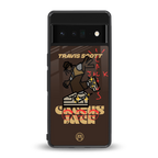 cactus jack travis scott brown back phone cover | glass case for google pixel 6 pro