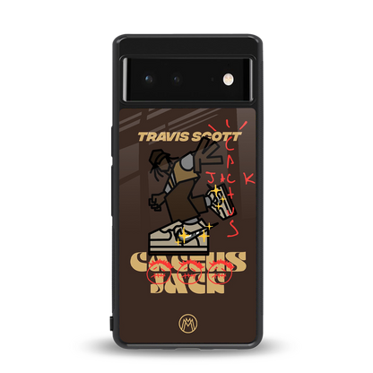cactus jack travis scott brown back phone cover | glass case for Google Pixel 6A