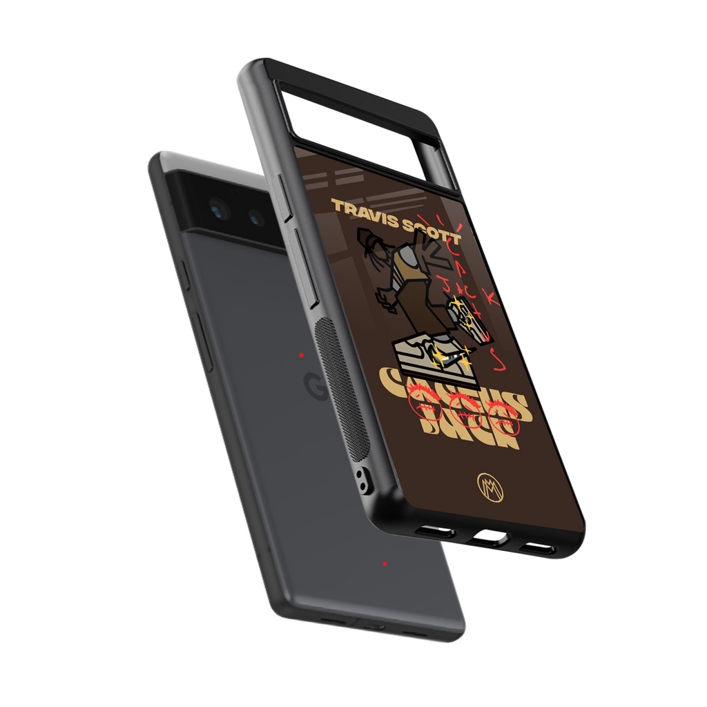 cactus jack travis scott brown back phone cover | glass case for Google Pixel 6A