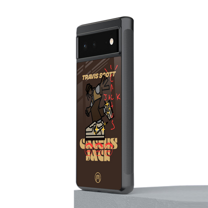 cactus jack travis scott brown back phone cover | glass case for Google Pixel 6A