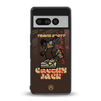 cactus jack travis scott brown back phone cover | glass case for google pixel 7 pro