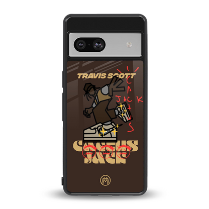 cactus jack travis scott brown back phone cover | glass case for Google Pixel 7