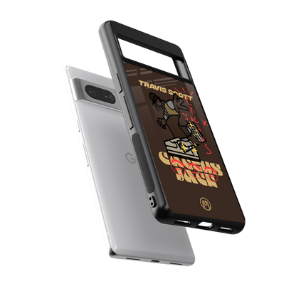 cactus jack travis scott brown back phone cover | glass case for Google Pixel 7