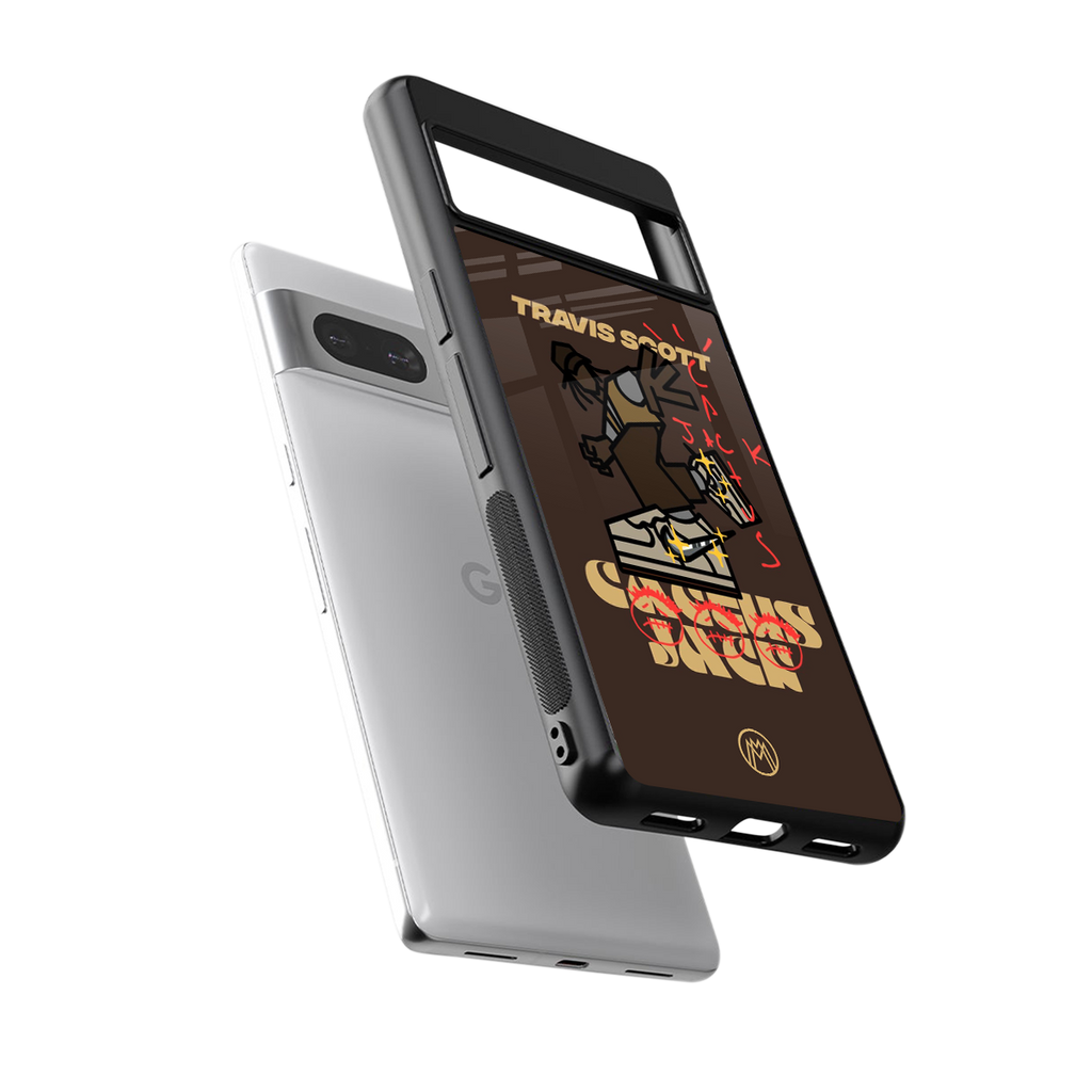 cactus jack travis scott brown back phone cover | glass case for Google Pixel 7A