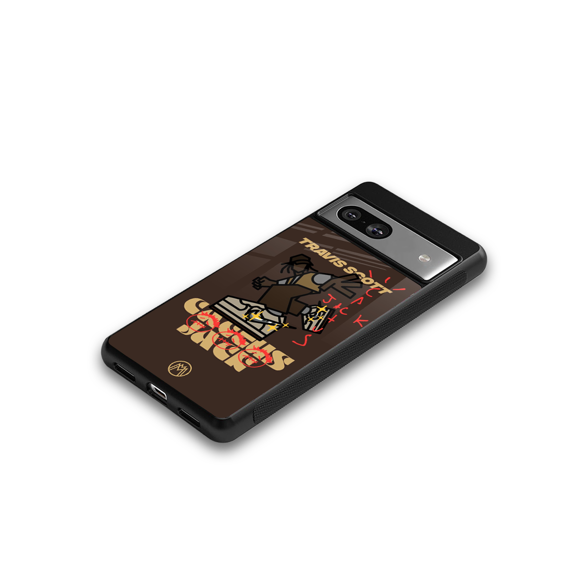 cactus jack travis scott brown back phone cover | glass case for Google Pixel 7A