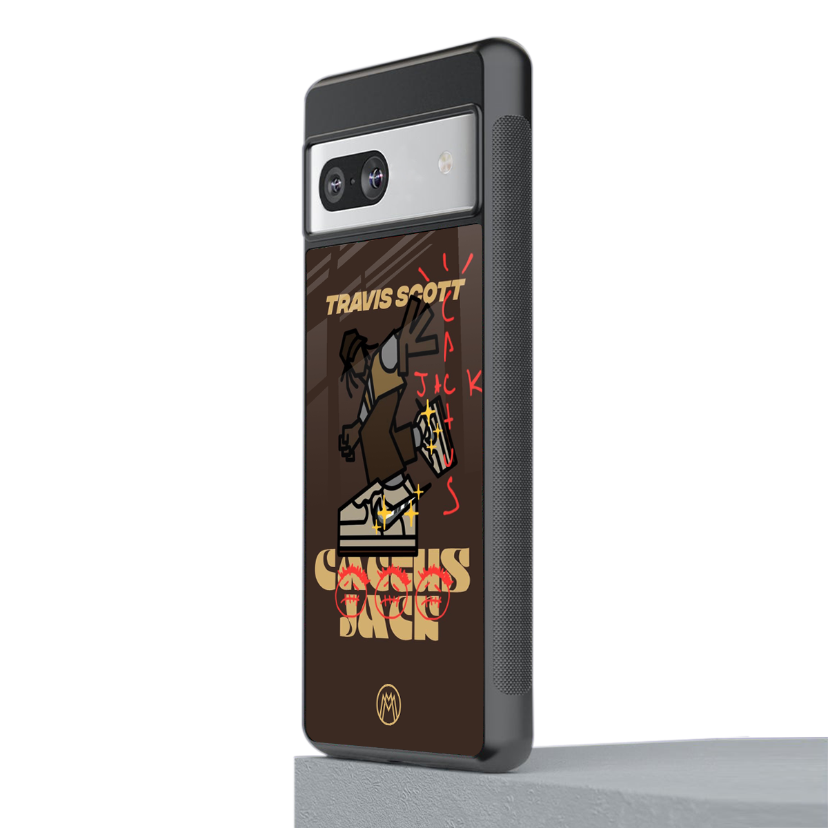 cactus jack travis scott brown back phone cover | glass case for Google Pixel 7