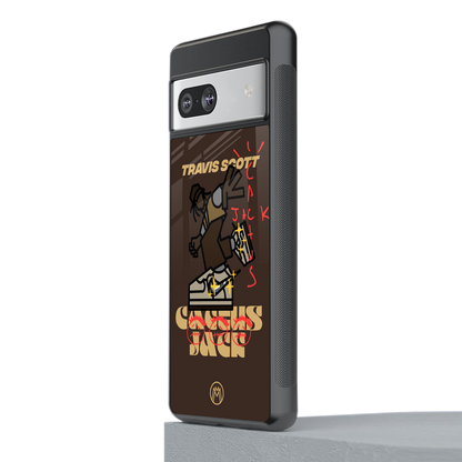 cactus jack travis scott brown back phone cover | glass case for Google Pixel 7