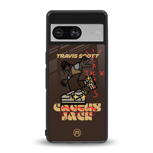 cactus jack travis scott brown back phone cover | glass case for Google Pixel 8