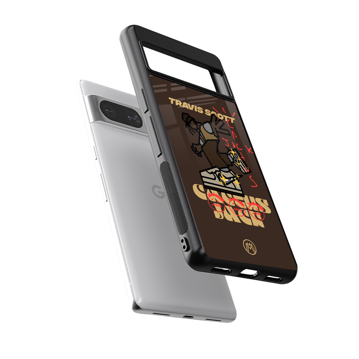 cactus jack travis scott brown back phone cover | glass case for Google Pixel 8