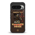 cactus jack travis scott brown back phone cover | glass case for google pixel 9 pro