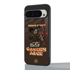 cactus jack travis scott brown back phone cover | glass case for google pixel 9 pro