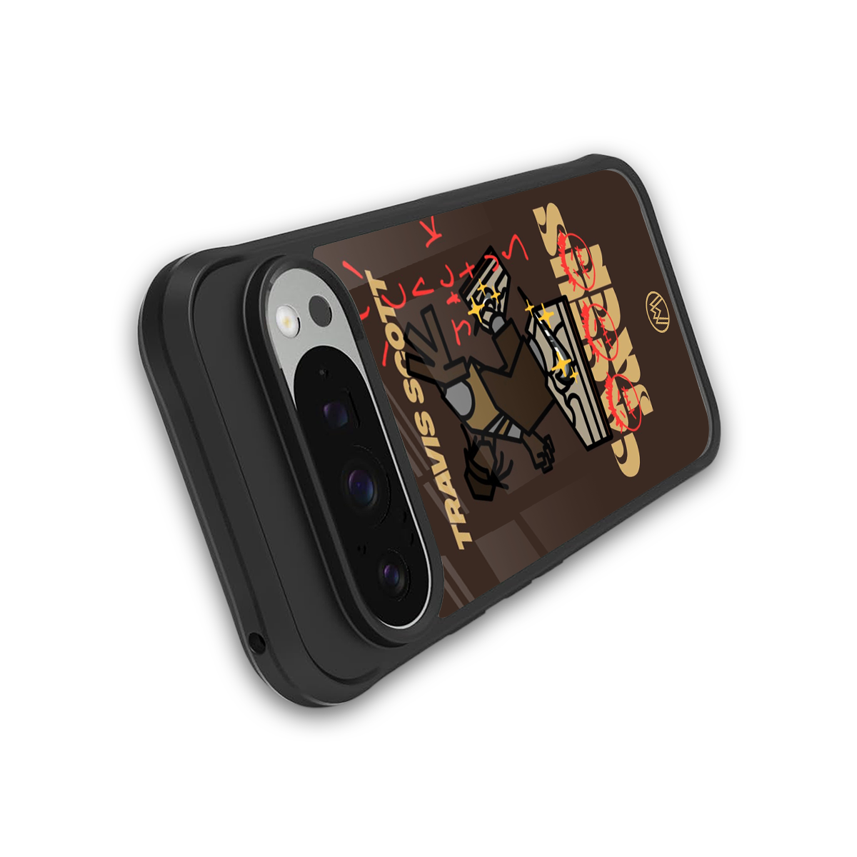 cactus jack travis scott brown back phone cover | glass case for google pixel 9 pro